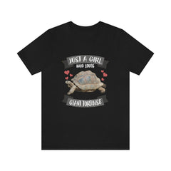 Just A Girl Who Loves Giant Tortoise Shirt - giant tortoise print design