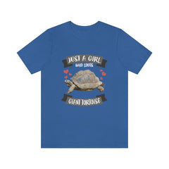 Just A Girl Who Loves Giant Tortoise Shirt - giant tortoise print design