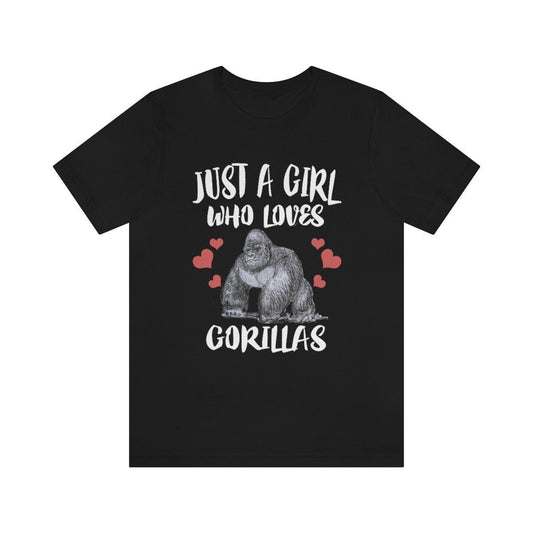 Just A Girl Who Loves Gorillas Shirt - gorilla print design