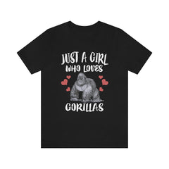 Just A Girl Who Loves Gorillas Shirt - gorilla print design