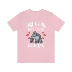 Just A Girl Who Loves Gorillas Shirt - gorilla print design