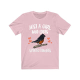 Just A Girl Who Loves Spotted Towhees Birds Birding Animal Lover Adult Toddler Infant Kids Gift T-Shirt Image 2