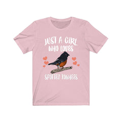 Just A Girl Who Loves Spotted Towhees Shirt - Spotted Towhee print design