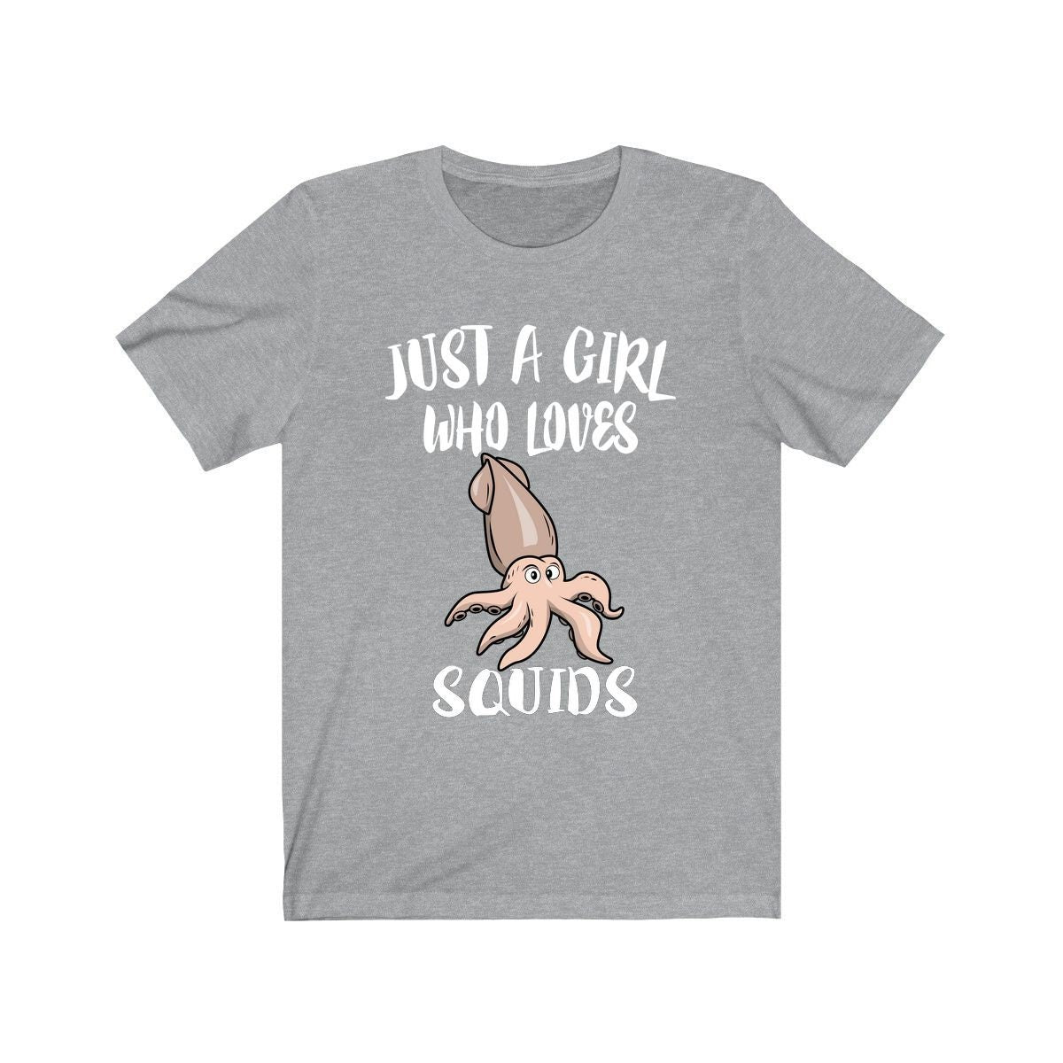 Just A Girl Who Loves Squids Animal Lover Adult Toddler Infant Kids Gift T-Shirt Image 3