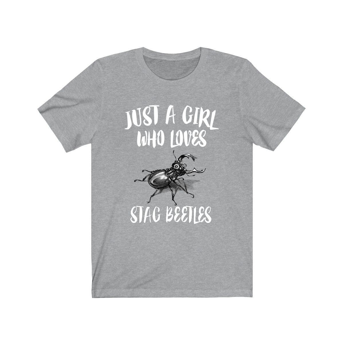 Just A Girl Who Loves Stag Beetles Shirt, Stag Beetle Lover, Beetle Gift, Animal Lover Adult Toddler Infant Kids Gift T-Shirt Image 1