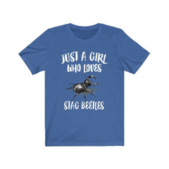 Just A Girl Who Loves Stag Beetles Shirt - stag beetle print design