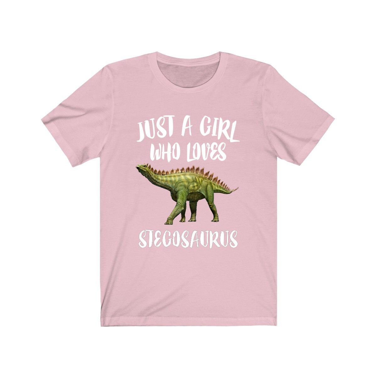 Just A Girl Who Loves Stegosaurus Dinosaur Shirt, Stegosaurus Lover Shirt, Dinosaur Shirt, Animal Adult Toddler Infant Kids Gift T-Shirt Image 2