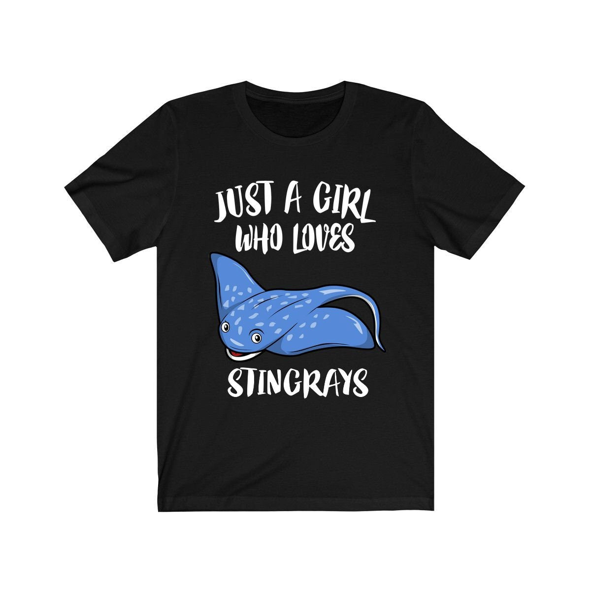 Just A Girl Who Loves Stingrays Shirt, Cute Stingray Shirt, Stingray Lover Shirt, Ocean Animal Lover Adult Toddler Infant Kids Gift T-Shirt Image 1
