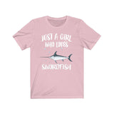 Just A Girl Who Loves Swordfish Fish Shirt, Swordfish Gift, Animal Lover Adult Toddler Infant Kids Gift T-Shirt Image 3