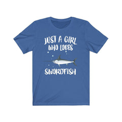 Just A Girl Who Loves Swordfish Shirt - swordfish print design