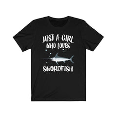 Just A Girl Who Loves Swordfish Shirt - swordfish print design