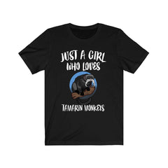 Just A Girl Who Loves Tamarin Monkeys Shirt - tamarin print design