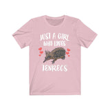 Just A Girl Who Loves Tenrecs Shirt, Tenrec Lover Gift, Animal Lover Adult Toddler Infant Kids Gift T-Shirt Image 2