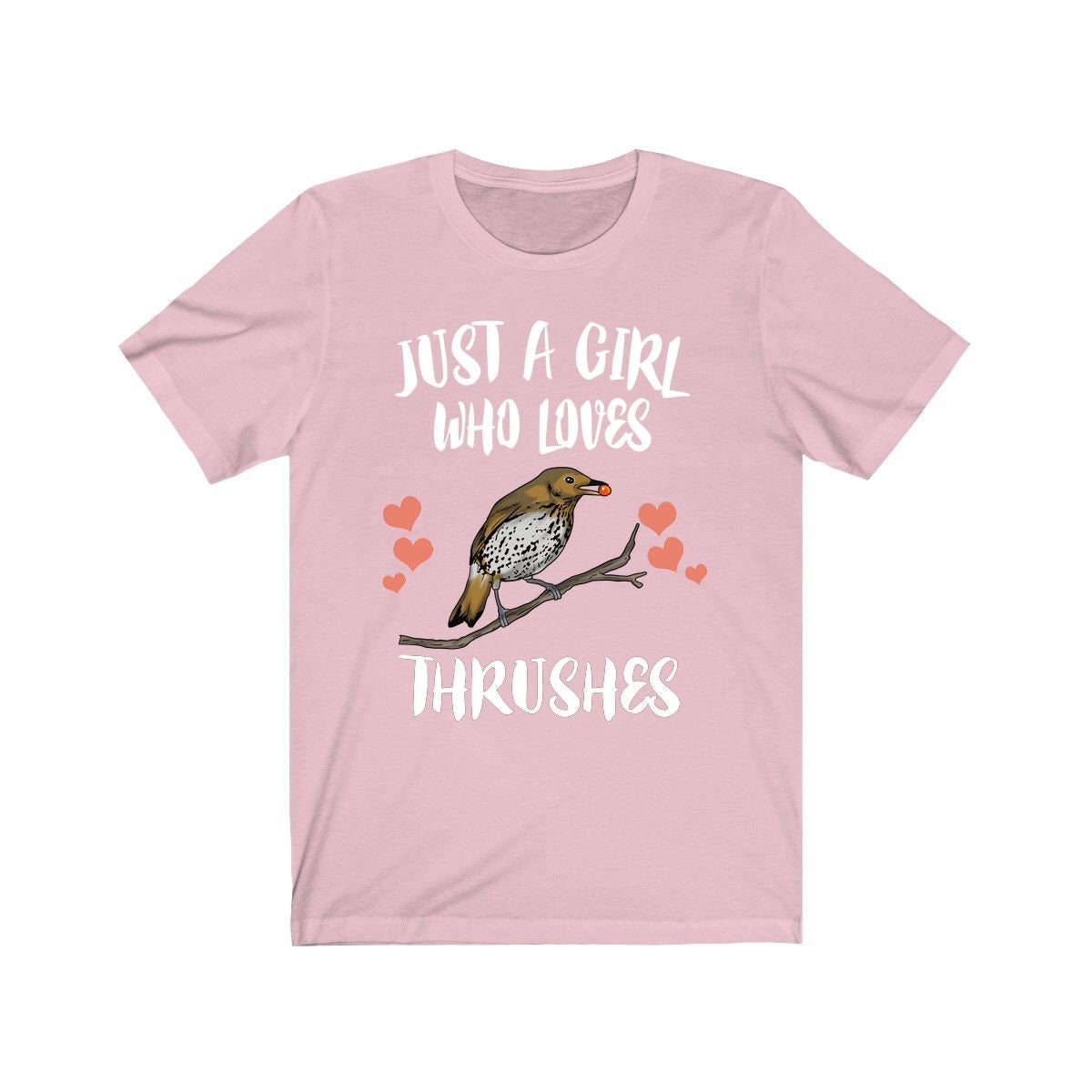Just A Girl Who Loves Thrushes Shirt, Birds Birding Shirt, Thrush Shirt, Thrush Lover Shirt, Bird Shirt, Animal Adult Toddler Gift T-Shirt Image 2