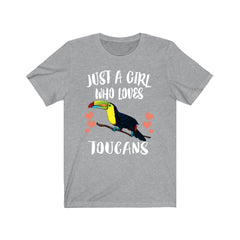 Just A Girl Who Loves Toucans Birds Shirt - toucan print design