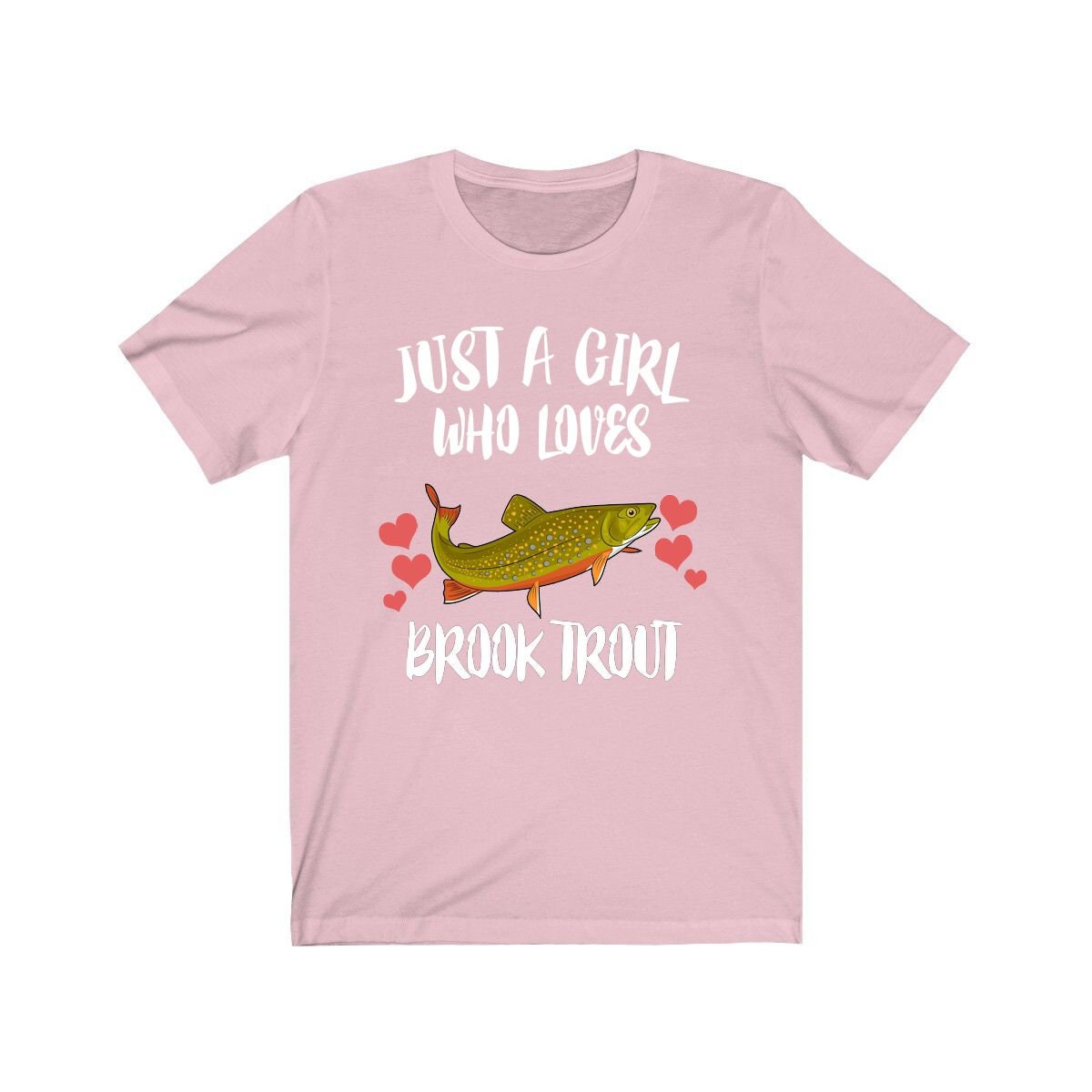 Just A Girl Who Loves Brook Trout Fish Shirt, Trout Lover Gift, Trout Animal Lover Adult Toddler Infant Kids Gift T-Shirt Image 3