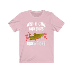 Just A Girl Who Loves Brook Trout Fish Shirt - Brook Trout print design