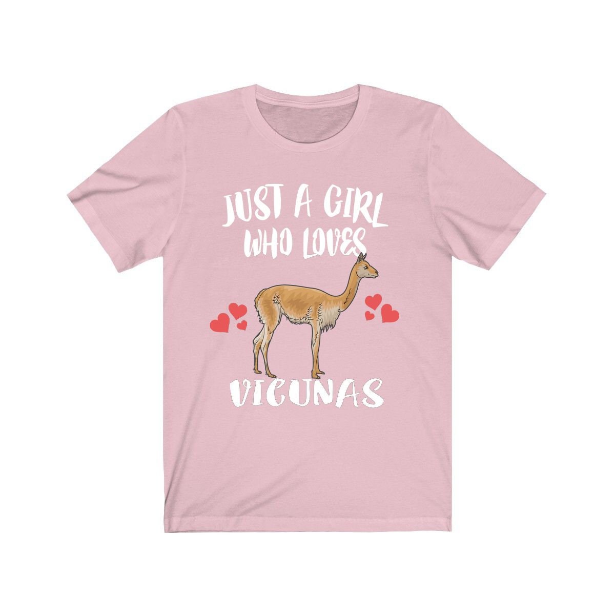 Just A Girl Who Loves Vicunas Shirt, Vicuna Lover Shirt, Vicuna Shirt, Animal Lover Adult Toddler Infant Kids Gift T-Shirt Image 2