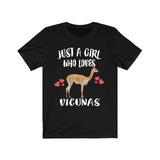 Just A Girl Who Loves Vicunas Shirt, Vicuna Lover Shirt, Vicuna Shirt, Animal Lover Adult Toddler Infant Kids Gift T-Shirt Image 1