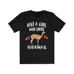 Just A Girl Who Loves Vicunas Shirt - vicuna print design
