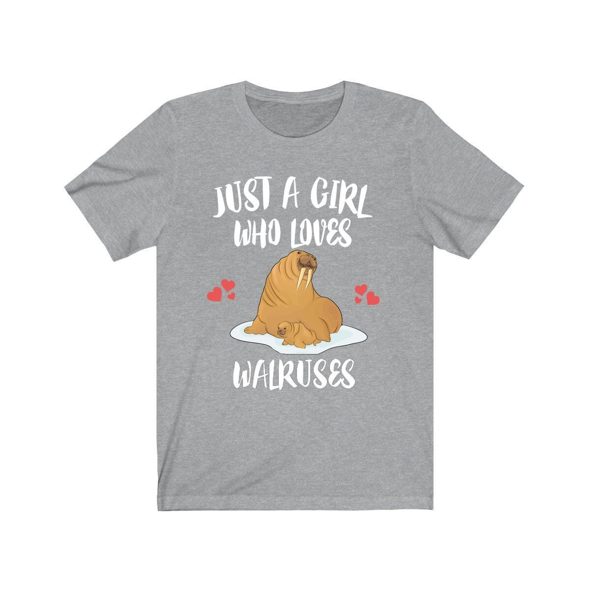 Just A Girl Who Loves Walruses Shirt, Walrus Lover Gift, Walrus Shirt, Animal Lover Adult Toddler Infant Kids Gift T-Shirt Image 2