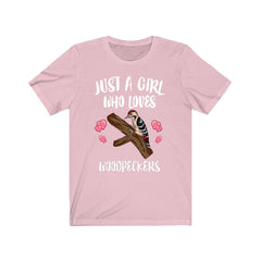 Just A Girl Who Loves Woodpeckers Shirt - woodpecker print design
