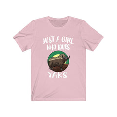 Just A Girl Who Loves Yaks Shirt - yak print design