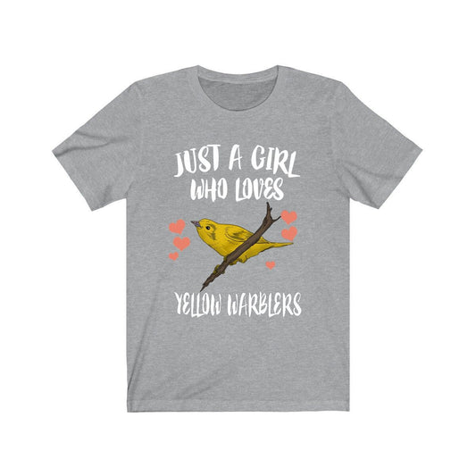 Just A Girl Who Loves Yellow Warblers Shirt - yellow warbler print design