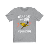 Just A Girl Who Loves Yellow Warblers Bird Birding Animal Lover Adult Toddler Infant Kids Gift T-Shirt Image 2