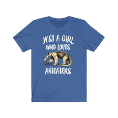 Just a girl who loves anteaters tropical jungle mammal lover tee