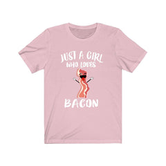 Just A Girl Who Loves Bacon Food Shirt - bacon print design