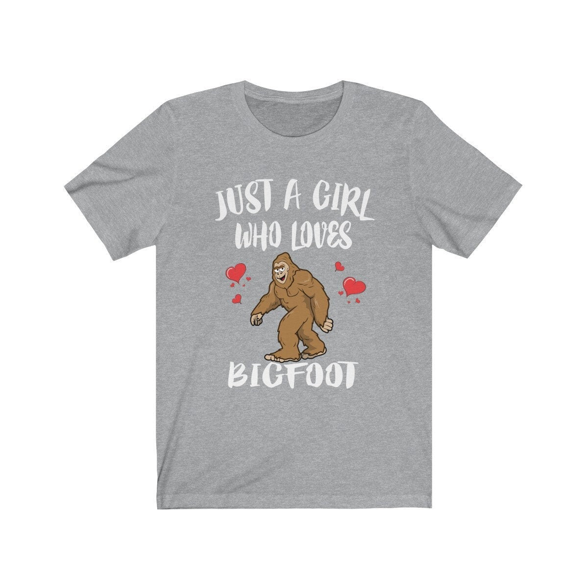Just A Girl Who Loves Bigfoot Shirt, Bigfoot Lover Gift, Bigfoot Shirt, Animal Lover Adult Toddler Infant Kids Gift T-Shirt Image 2
