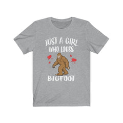 Just a girl who loves bigfoot Sasquatch cryptid forest lover tee