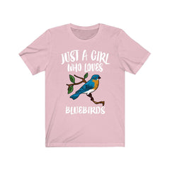 Just A Girl Who Loves Bluebirds Birds Shirt - bluebird print design