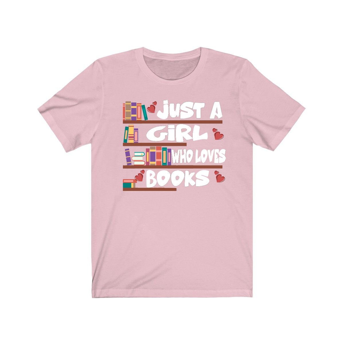 Just A Girl Who Loves Books Shirt, Book Lover Gift, Reading Lover Gift, Book Shirt, Adult Toddler Infant Kids Gift T-Shirt Image 2