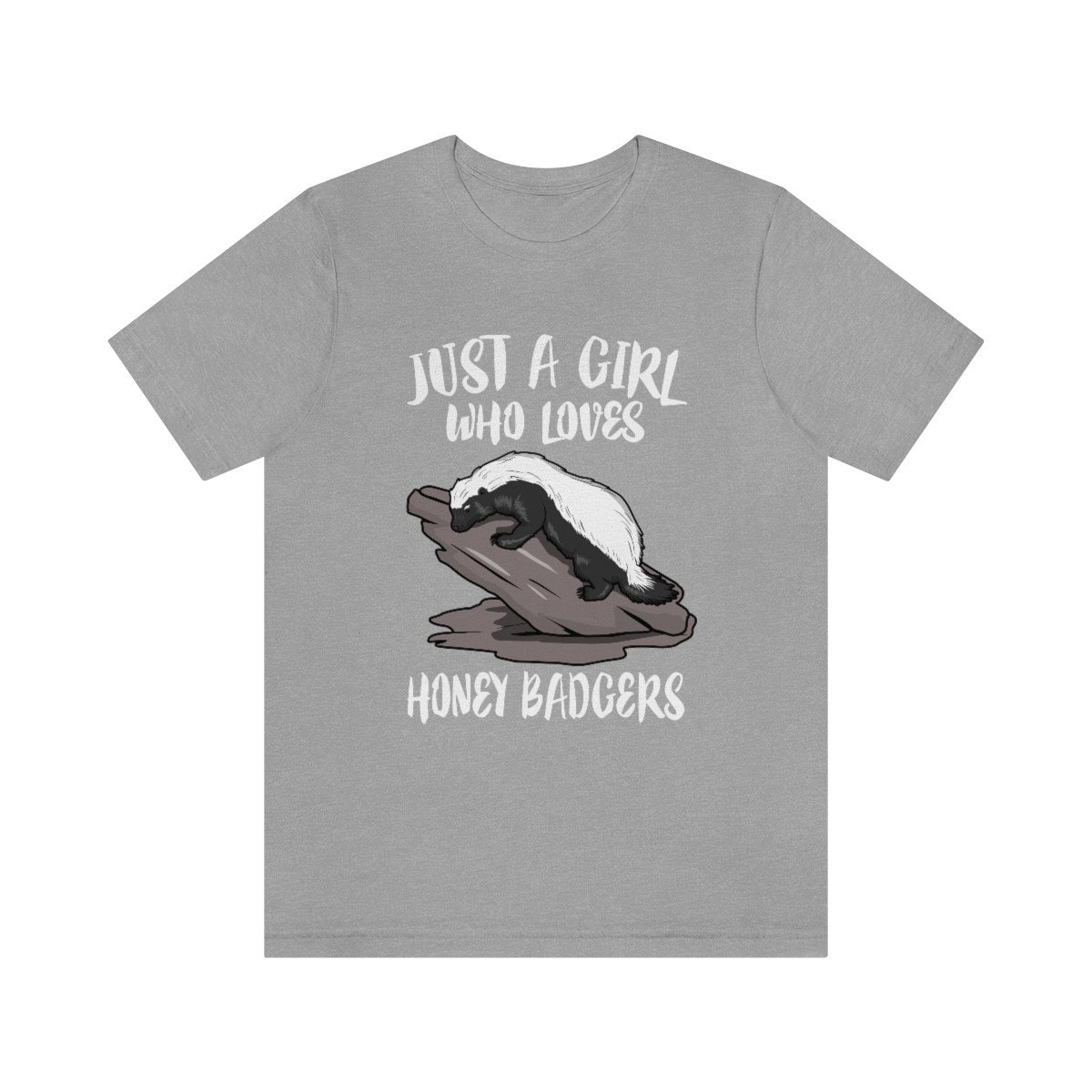 Just A Girl Who Loves Honey Badgers Shirt, Honey Badger Lover Shirt, Honey Badger Gift, Badger Shirt, Adult Kids Animal T-Shirt Image 1