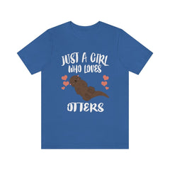 Just a girl who loves otters cute animal lover tee