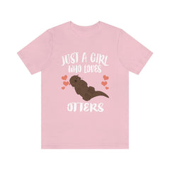 Just a girl who loves otters cute animal lover tee
