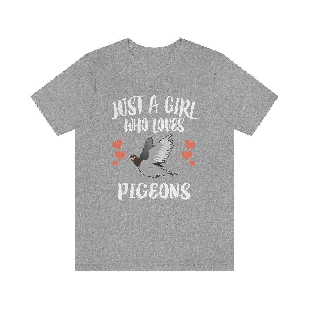 Just A Girl Who Loves Pigeons Shirt, Pigeon Lover Shirt, Pigeon Gift, Birding Shirt, Bird Shirt, Adult Kids Animal T-Shirt Image 3