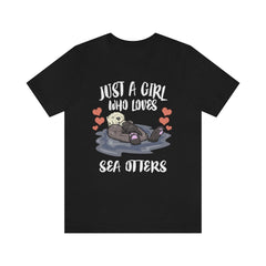 Just A Girl Who Loves Sea Otters Shirt - sea otter print design