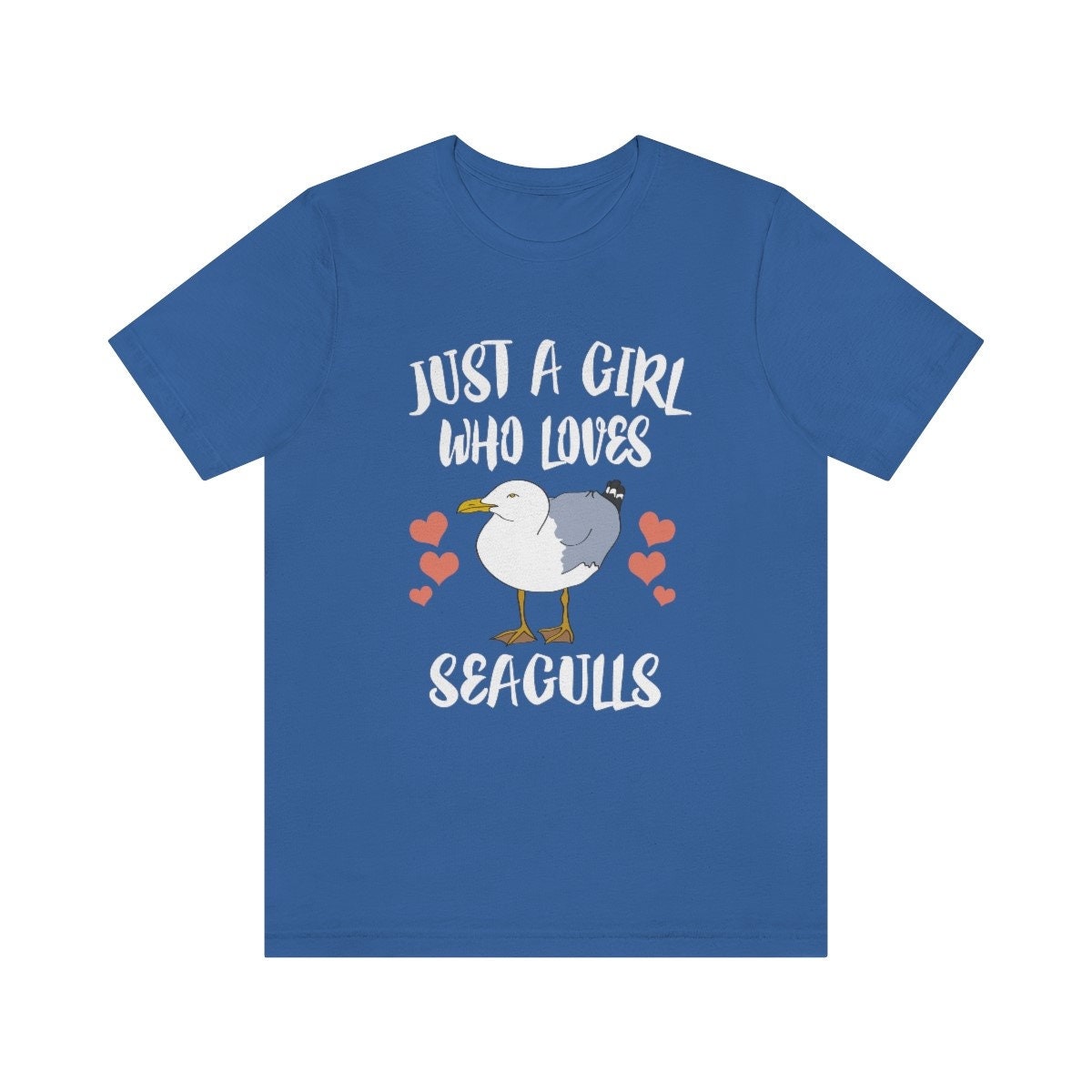 Just A Girl Who Loves Sea Gulls Shirt, Sea Gull Lover Shirt, Sea Gull Gift, Birding Shirt, Bird Adult Kids Animal T-Shirt Image 3