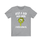 Just A Boy Who Loves Artichokes Vegetable Shirt, Artichoke Lover Shirt, Vegan Shirt, Vegetable Lover Gift,  Adult Toddler Kids T-Shirt Image 2
