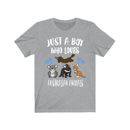 Just A Boy Who Loves Australian Animals Shirt - Australian wildlife print design