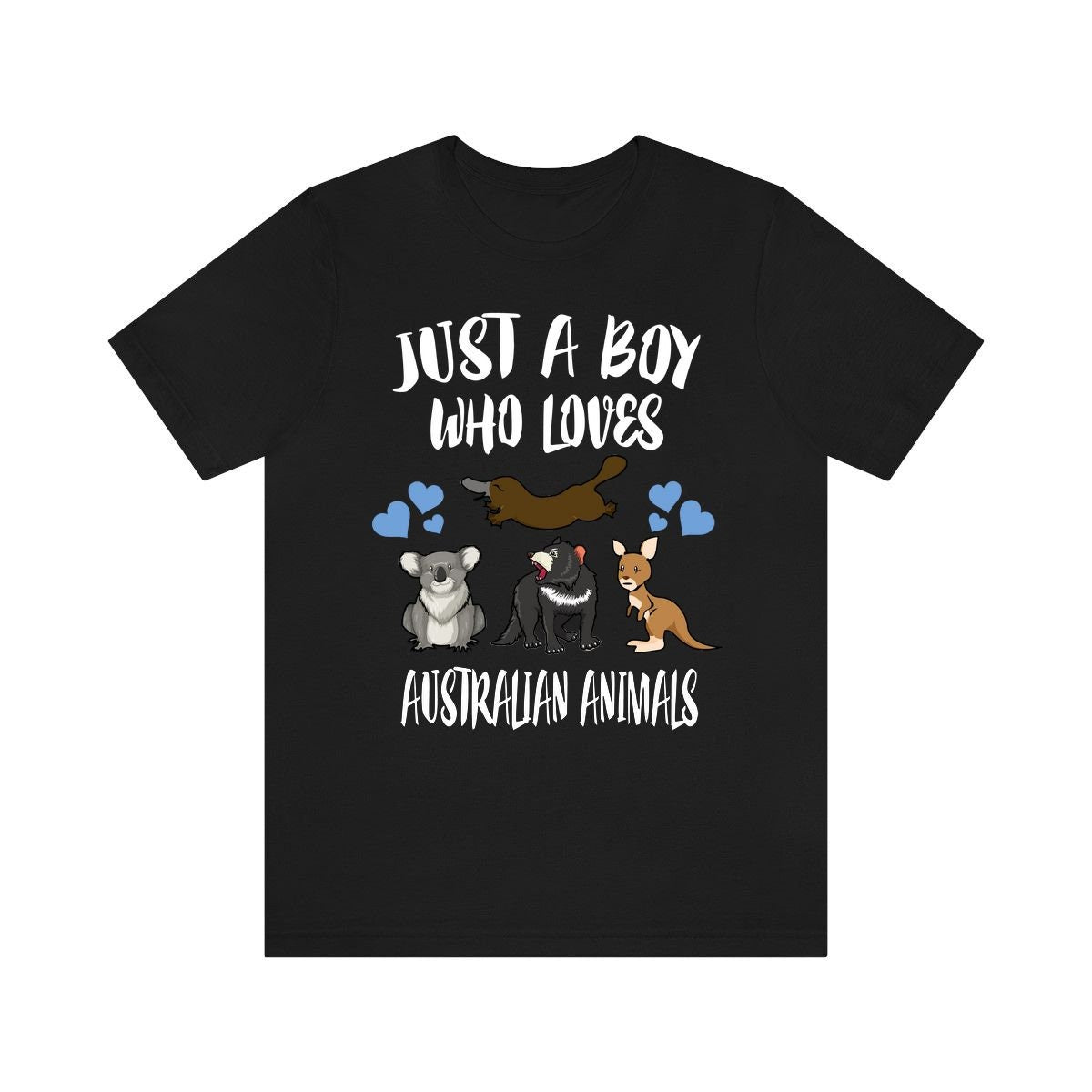 Just A Boy Who Loves Australian Animals Shirt, Koala Lover Shirt, Platypus Shirt, Kangaroo Lover Gift, Adult Toddler Kids T-Shirt Image 3