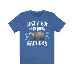 Just A Boy Who Loves Badgers Shirt - badger print design