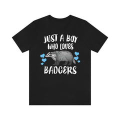 Just A Boy Who Loves Badgers Shirt - badger print design