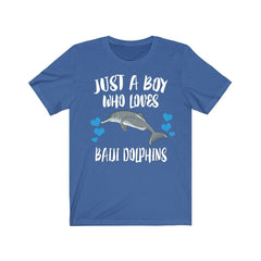 Just A Boy Who Loves Baiji Dolphins Shirt, Dolphin Lover Shirt, Dolphin Shirt, Dolphin Lover Gift, Animal Adult Toddler Kids T-Shirt Image 1