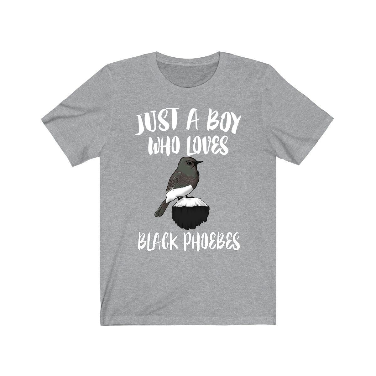 Just A Boy Who Loves Black Phoebes Shirt, Black Phoebe Lover Shirt, Birding Shirt, Bird Lover Gift, Animal Adult Toddler Kids T-Shirt Image 1
