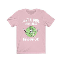 Just a girl who loves cabbage vegan vegetable lover tee