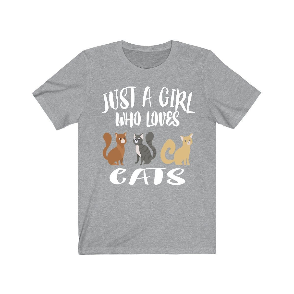 Just A Girl Who Loves Cats Shirt, Cat Lover Gift, Cat Owner Gift, Cat Shirt, Pets Animal Lover Adult Toddler Infant Kids Gift T-Shirt Image 3